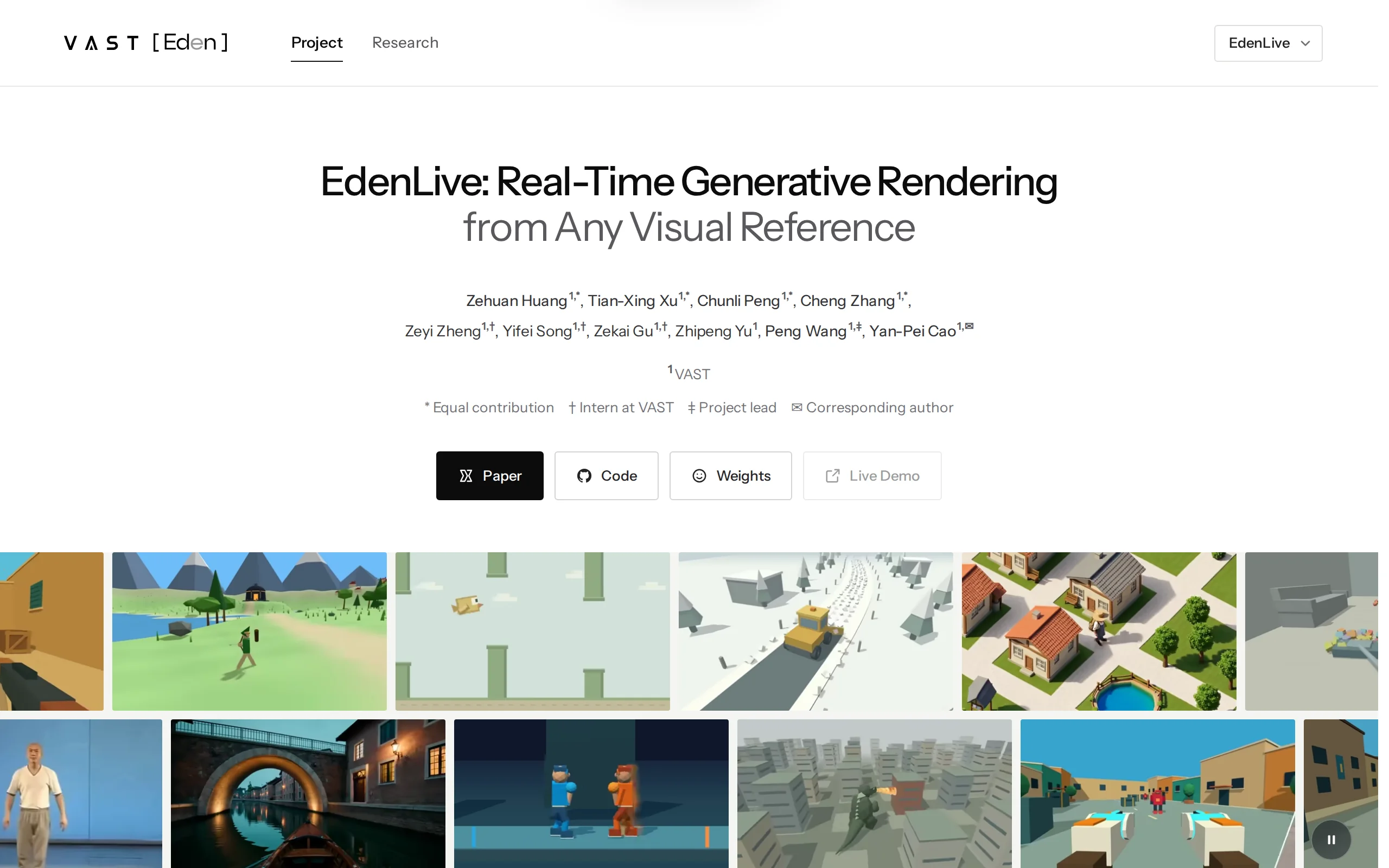 EdenLive – VAST 推出的实时生成式渲染器,重构世界模型渲染范式
