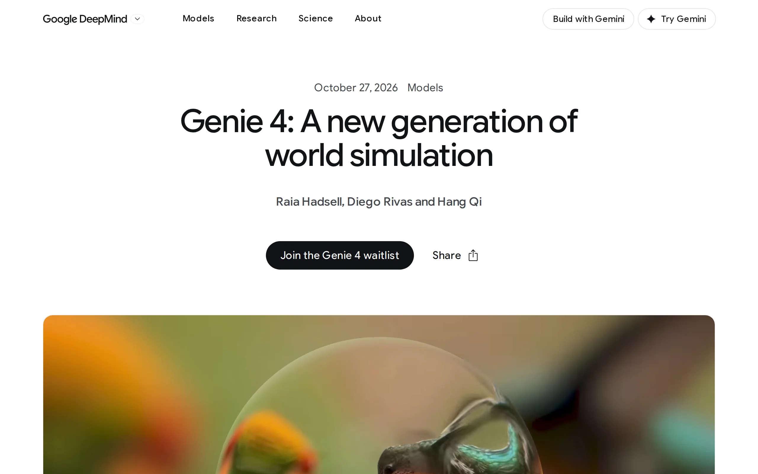 Genie 4 – A New Generation World Model from Google DeepMind