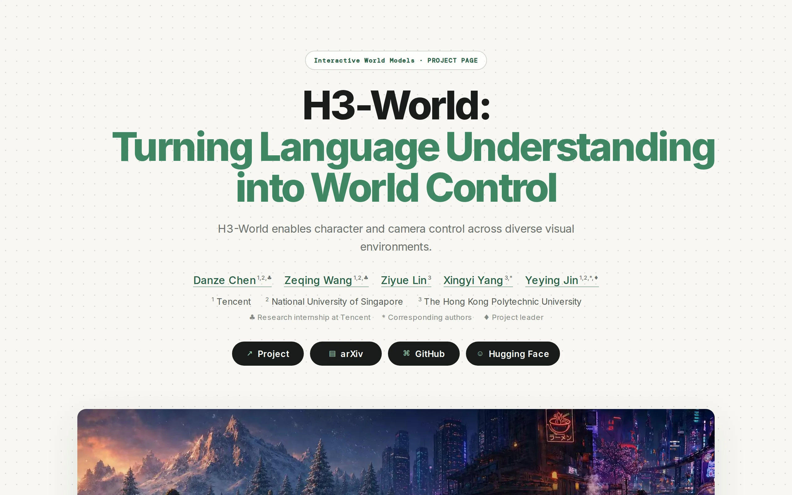H3-World – A World Model with Action Controllability Developed by Tencent in Collaboration with Universities