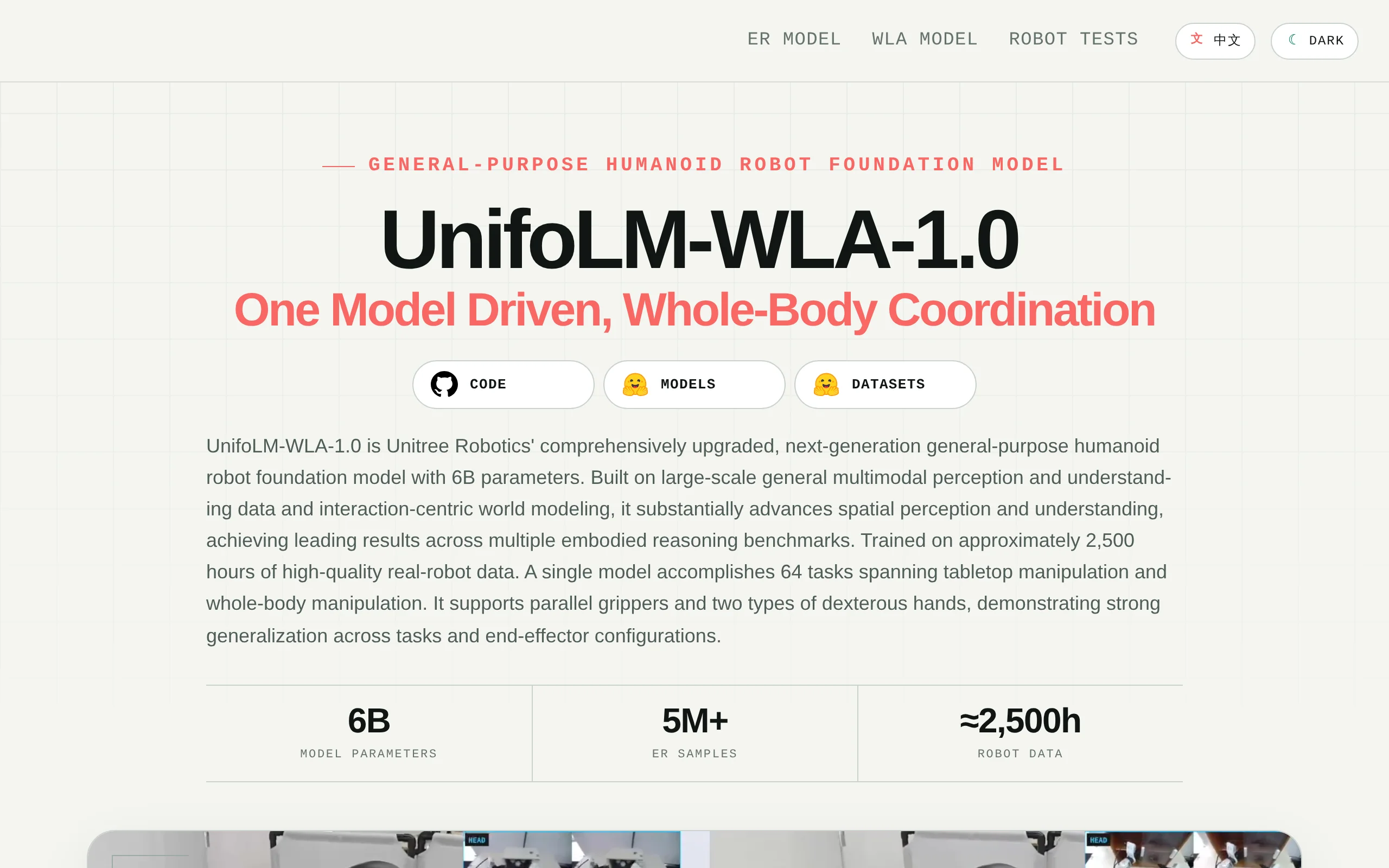 UnifoLM-WLA-1.0 – Unitree Robotics' Embodied Multimodal Large Model