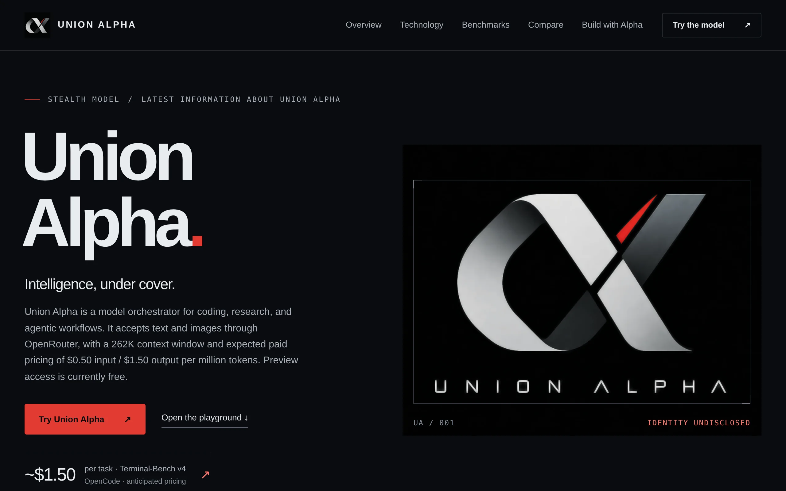 Union Alpha – A Mysterious Multimodal Large Model with Unlimited Free Access for a Limited Time